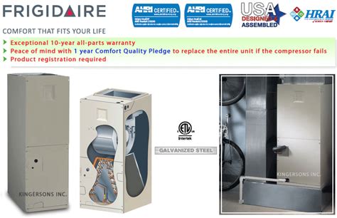 Frigidaire 2 ton split air conditioner fs24k19bcci. Frigidaire Central Air Conditioning Units And Heat Pumps