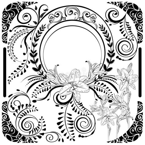 Art Nouveau Ornamental Decorative Frame Stock Vector Illustration Of