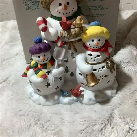 Partylite Snowman Candle Holder Ebay