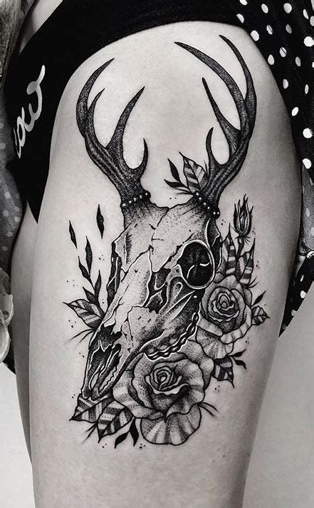 Deer Skull Tattoos Ideas Designs And Meaning Tattoo Me Now