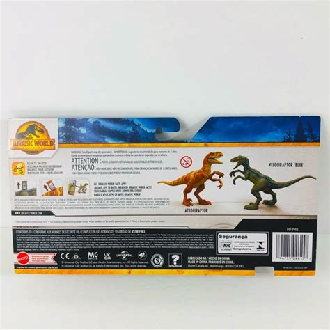 Mattel Toys Jurassic World Dominion Velociraptor Blue Vs Atrociraptor Dino Battle 2 Pack