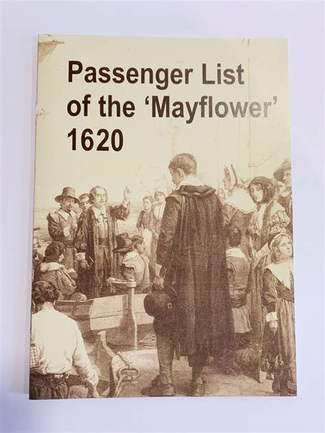 Passenger List Of The Mayflower 1620 Booklet Visitplymouth