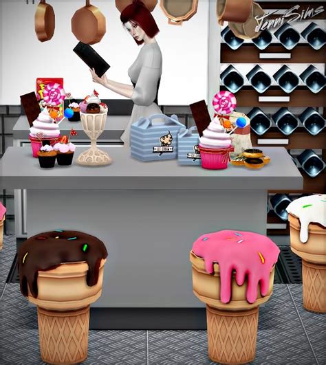 Jennisims Downloads Sims 4 Candylicious Set Vol 43 Decorativeschair