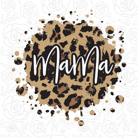 Mama Cheetah Print Sublimation Design Mother S Day Mom Life Png File Digital Art Collectibles