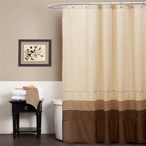 Lush Decor Mia Wheattaupechoc Shower Curtain
