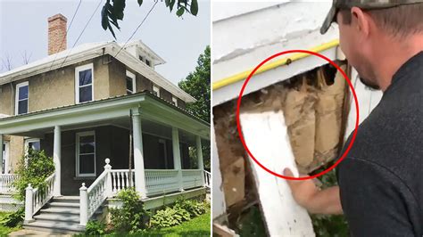 Couples Insane Discovery Hidden Inside Walls Of Old Home