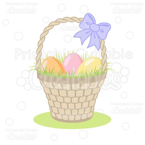 Woven Easter Basket SVG Cut Files & Clipart