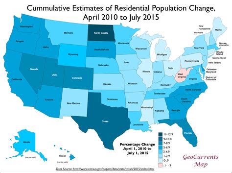 Cummulative Estimates Of Residential Population Change April 2010