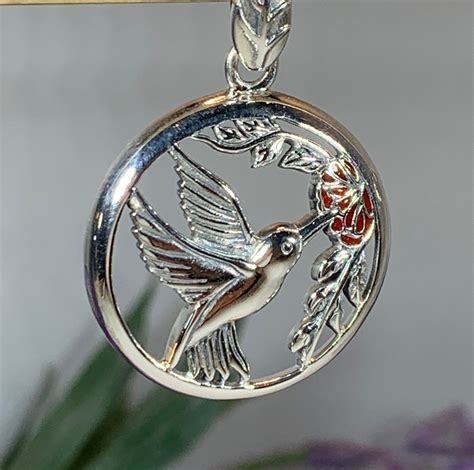 Hummingbird Necklace Bird Jewelry Nature Jewelry Bird Lover Gift