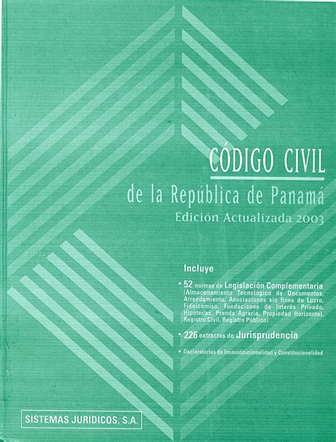 Imágenes Para Código Civil De La República De Panamá 2003