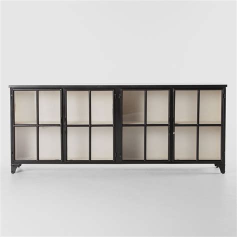 Colbert Sideboard Iron Sideboard Glass Sideboard Black Iron