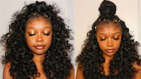 There are a selection of cute types you'll be able to create utilizing weave. Half up Half Down Triangle Ponytail Video - Black Hair ...