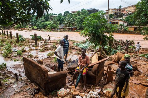 ‘this Is Too Much For Us Sierra Leone Deluged By Mud And Grief The