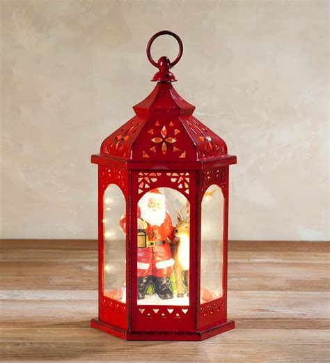 Holiday Lantern With Christmas Scene Nativity Plow And Hearth