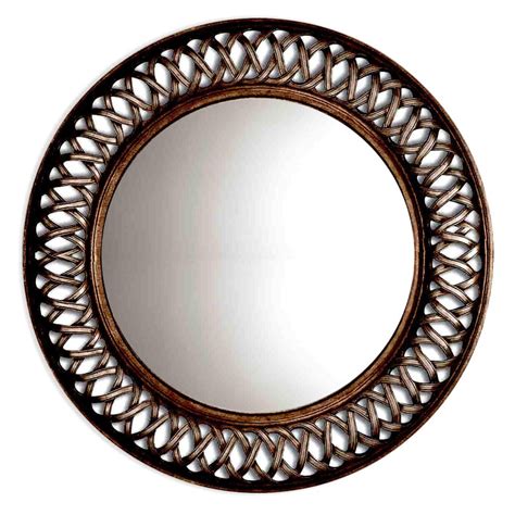Oil Rubbed Bronze Round Framed Wall Mirror At