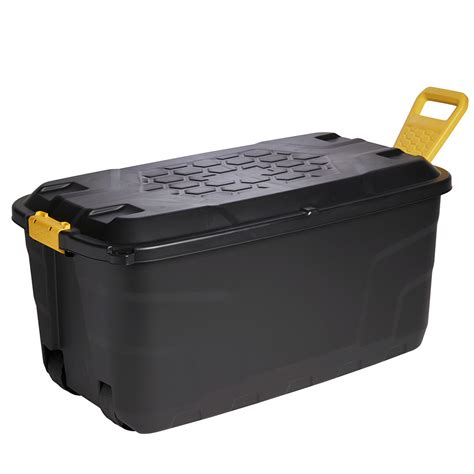 The storage container ec64420ccf can accommodate loads up to 60 kg and volume up to 80 litres. 175 Litre Heavy Duty Storage Trunk with Wheels & Handle ...