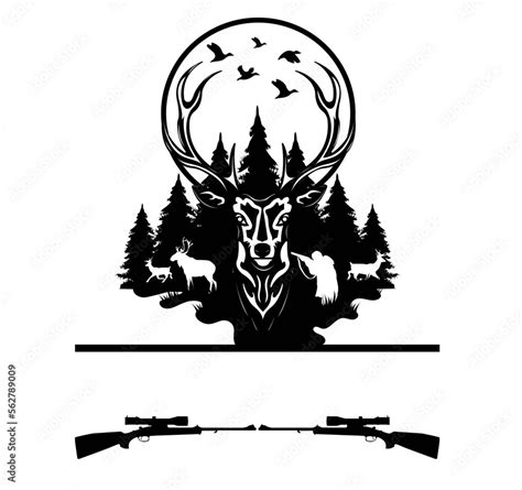 Plakat Deer Hunting Name Frame Sign Svg Png Hunter Svg Hunting Svg