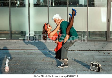 Old Man Dancing With A Young Woman Old Man Dancing With A Young Woman