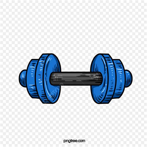 Fitness Dumbbells Vector Design Images Cartoon Fitness Equipment Blue