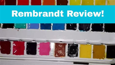 Royal Talens Rembrandt Watercolour Review Youtube