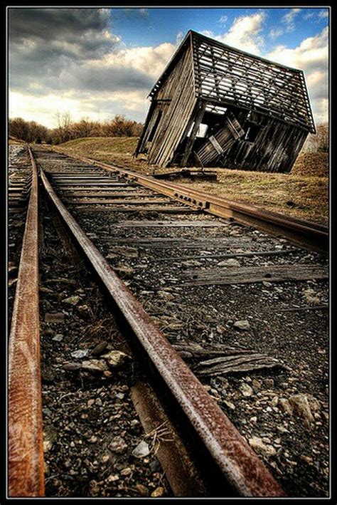 Old Abandoned Railroad Tracks Hoodoo Wallpaper