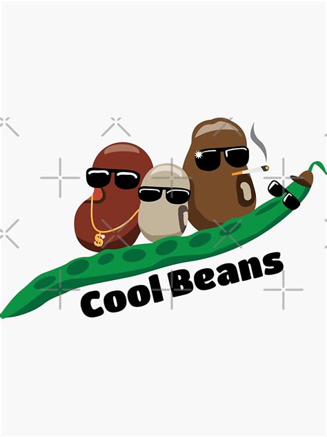 Cool Beans Sticker For Sale By Elisitagayle Redbubble