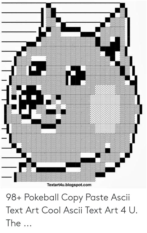 Copy your favorite symbol character to write in facebook posts, whatsapp, snapchat, instagram, or any. Textart4ublogspotcom 98+ Pokeball Copy Paste Ascii Text ...