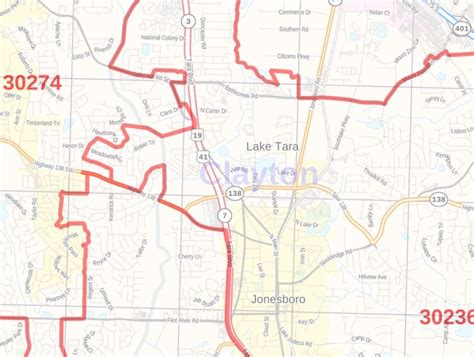 Clayton County Ga Zip Code Map