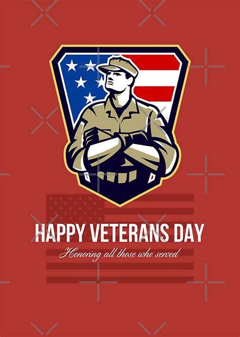American Soldier Veterans Day Greeting Card By Patrimonio Redbubble