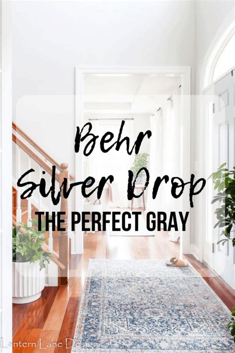 Behr Silver Drop The Prettiest Paint Color In 2020 Perfect Grey Paint