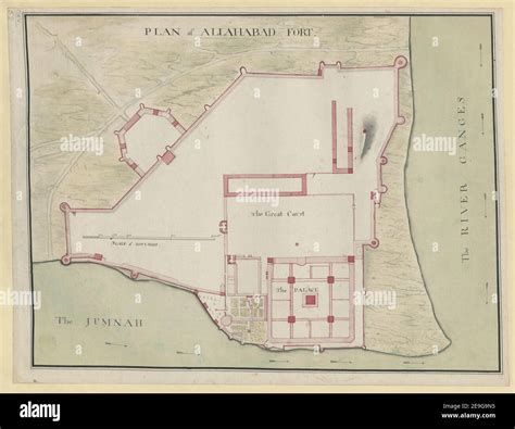 Plan Of Allahabad Fort Map Information Title Plan Of Allahabad Fort