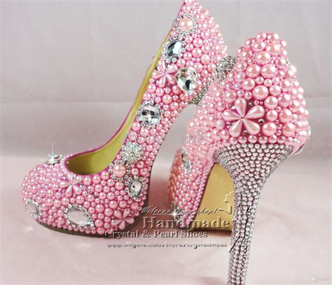 Pink Wedding Shoes Sexy Ladies Bridal High Heel Pink Shoes