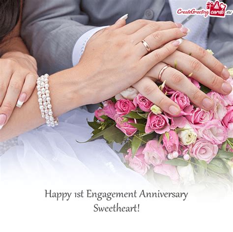Happy 1st Engagement Anniversary Free Cards