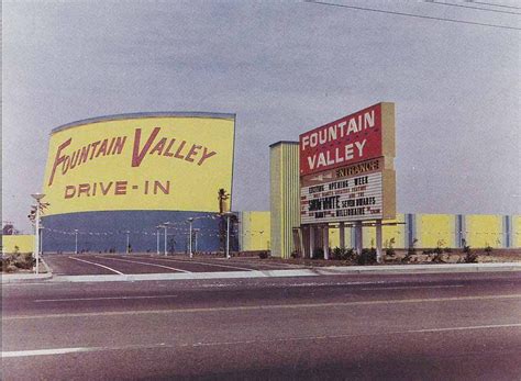 The large urban areas containing los angeles and san diego stretch all along the coast from ventura to the southland and inland empire to san diego. Fountain Valley Drive-In movie theater. Opened: 7/12/67 ...