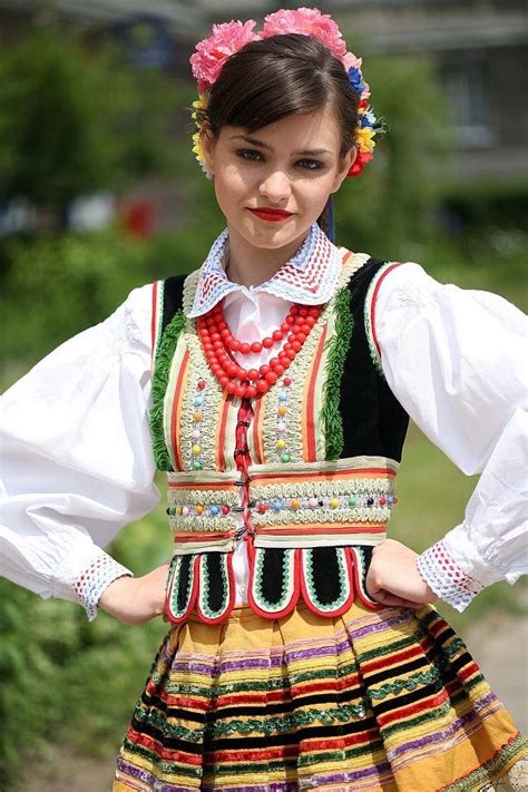 Lublin Folk Costume Zespół Pieśni I Tańca Łany Poland Traditional