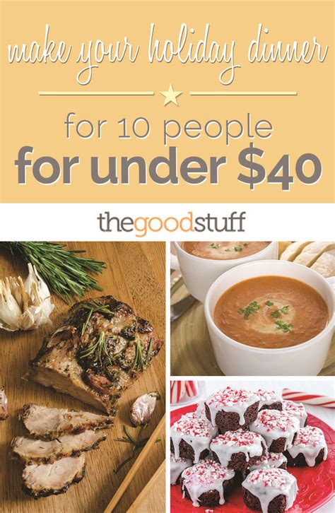 Keeping it cosy on christmas day? 2 Christmas Dinners on a Budget: Serve 10 for Less Than $40 | Dinner, Holiday dinner, Dinner menu