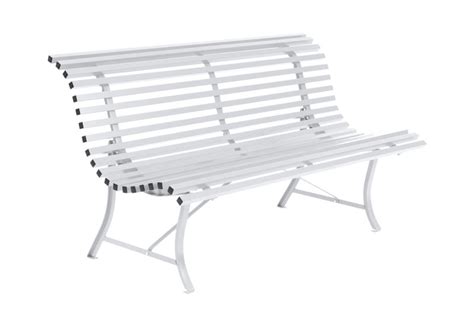 Fermob Louisiane Bench With Backrest White Made In Design Uk
