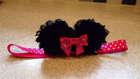Minnie Mouse First Birthday Ears Headband Hot Pink Minnie Mouse Ears