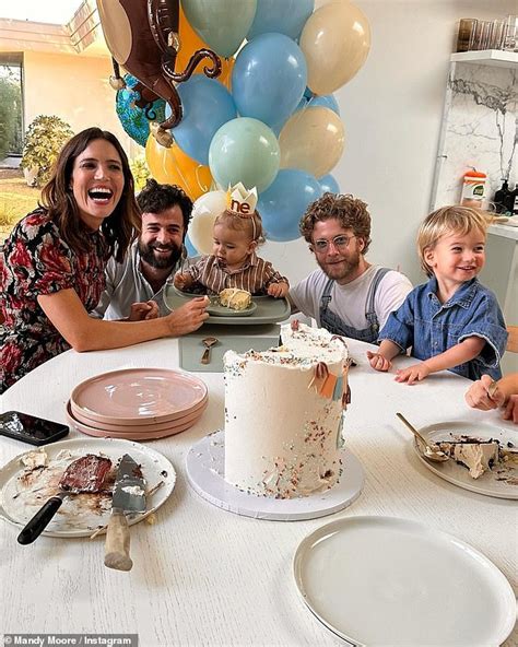 Mandy Moore Posts Adorable Photos From Son Ozzies First Birthday Turns Out 1 Is Not The