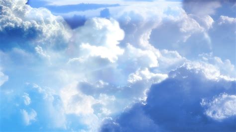 Облака в голубом небе анонимно Обои на рабочий стол Mirowo