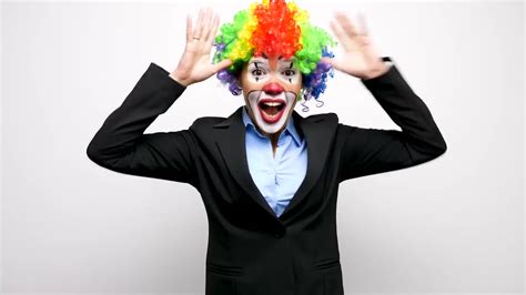 Smart Clown Making Silly Faces - Stock Video | Motion Array