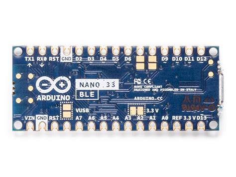 Arduino Nano 33 Ble Bt 50 Imu Nina B306nrf52840 Arm Cortex M4f