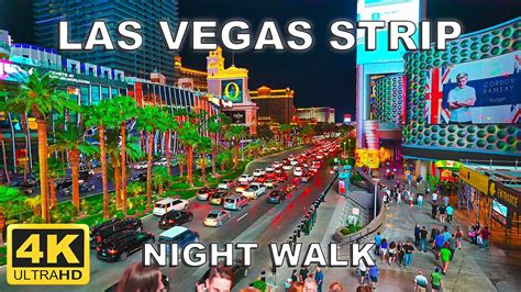 4k Las Vegas Strip Night Walking Tour 2022 Las Vegas Nevada Usa