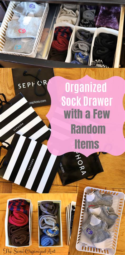 Organized Sock Drawer With A Few Random Items The Semi Organized