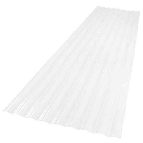 Suntuf 26 In X 8 Ft Polycarbonate Roofing Panel In Clear 101697 The