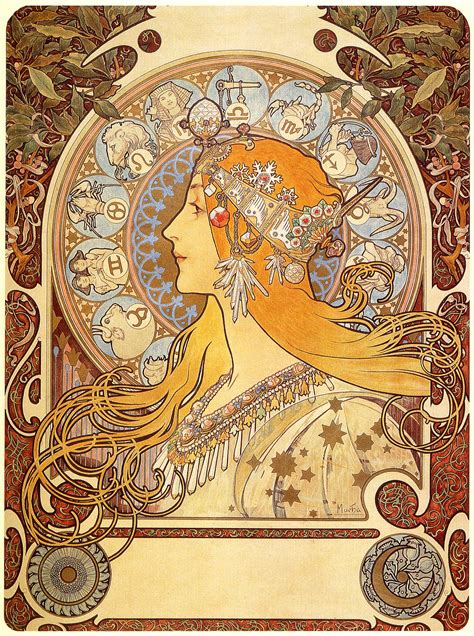 Zodiac, 1896 - Alphonse Mucha - WikiArt.org