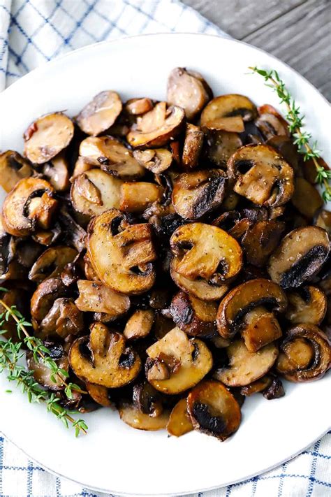 Perfectly Browned Sautéed Mushrooms Bowl Of Delicious Recipe