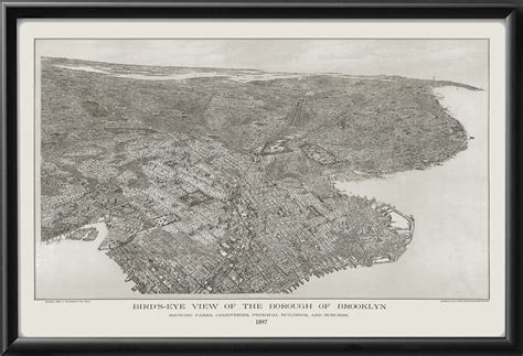 Brooklyn Ny 1897 Vintage City Maps