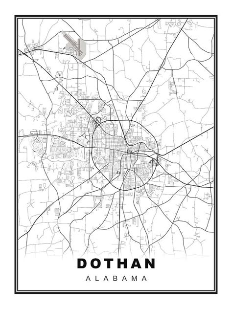 Dothan Map Digital Art By Ipsita Das Pixels