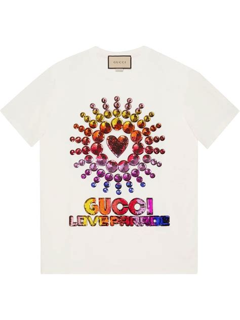Gucci Love Parade Sequinned T Shirt Farfetch
